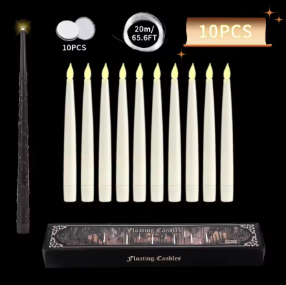 SnatchMagic! Floating LED Candles Set (with Wand)