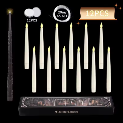 SnatchMagic! Floating LED Candles (12 pack) (with Wand)