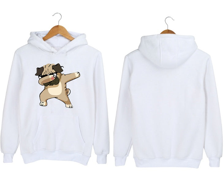 Men's sweater spring and autumn cartoon SWAG DOG personality creative jacket youth plus velvet hooded men's clothing