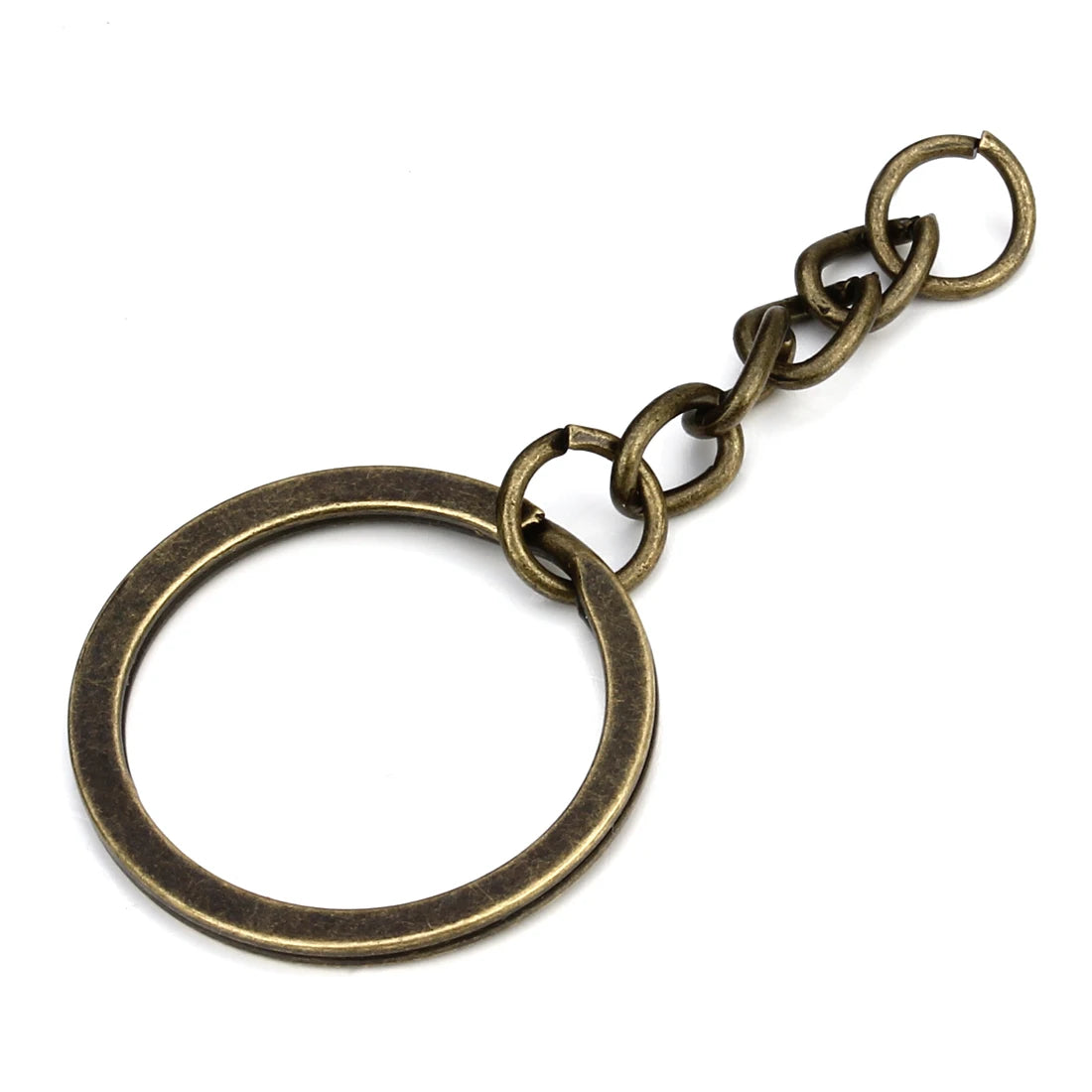 5-20pcs Gold Color Key Chain Key Ring Bronze Rhodium 28mm Long Round Split Keyrings Keychain For DIY Jewelry Making Wholesale