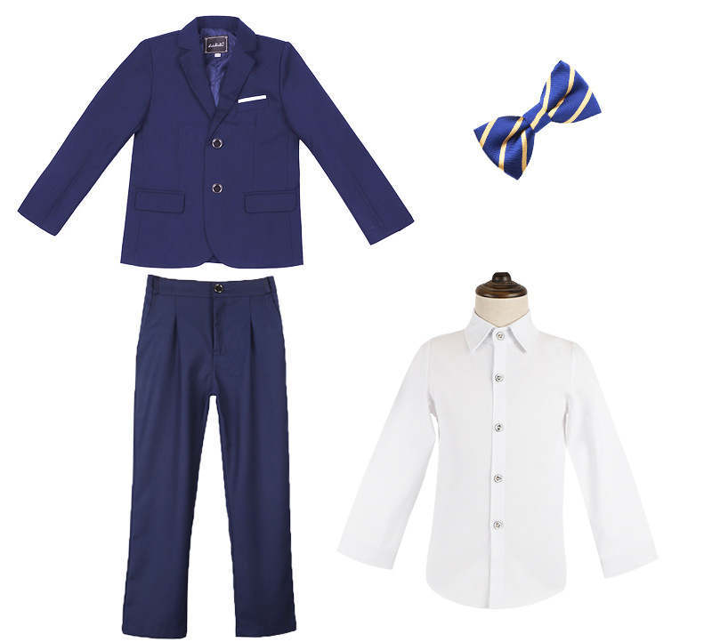 Children's Suit Boys Solid Color Flower Girl Dress Catwalk Performance Clothing