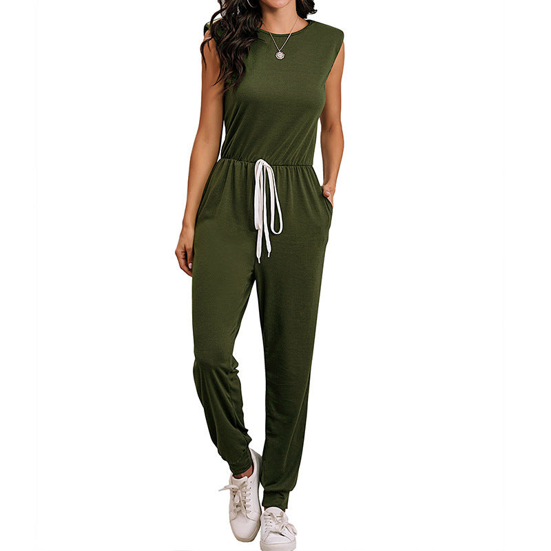 Sleeveless, backless, one-piece pants
