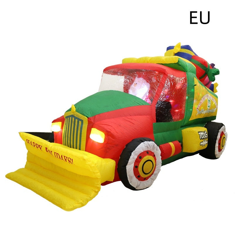 Inflatable Santa Snow Clearer Light Inflatable Christmas Decoration Props