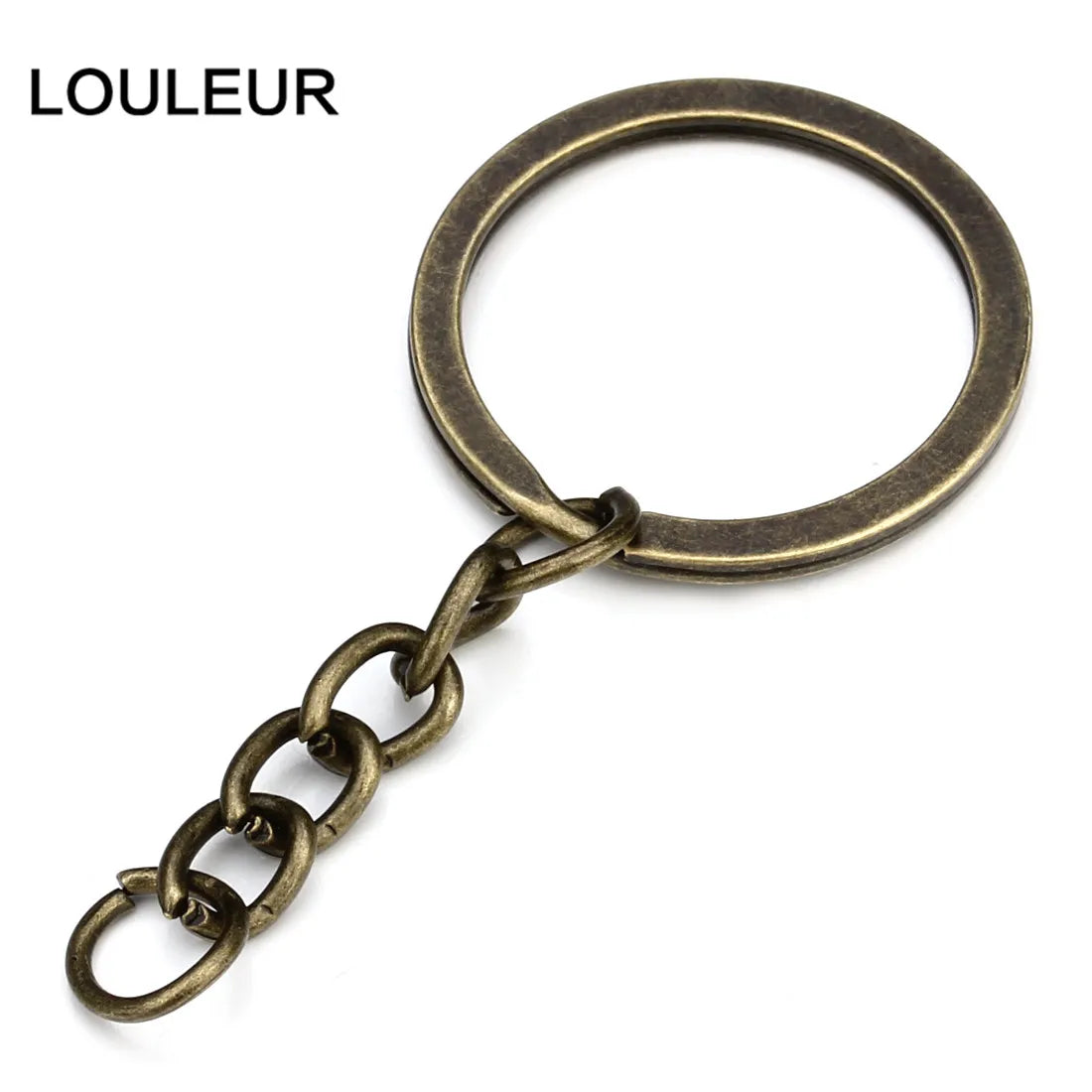 5-20pcs Gold Color Key Chain Key Ring Bronze Rhodium 28mm Long Round Split Keyrings Keychain For DIY Jewelry Making Wholesale