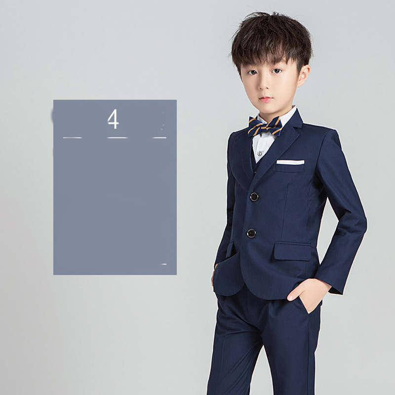 Children's Suit Boys Solid Color Flower Girl Dress Catwalk Performance Clothing