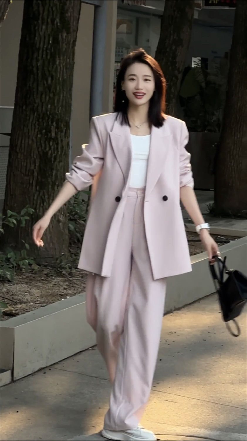 Women's Wide-leg Pants Casual Two-piece Suit