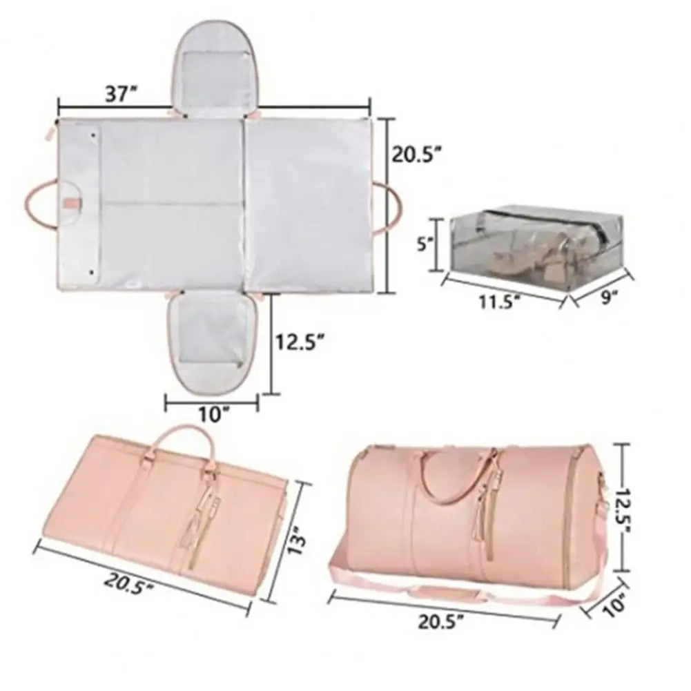 Stylish Large Capacity Duffle Bag with FREE VERSATILE TRAVEL TOTE, Waterproof, Foldable