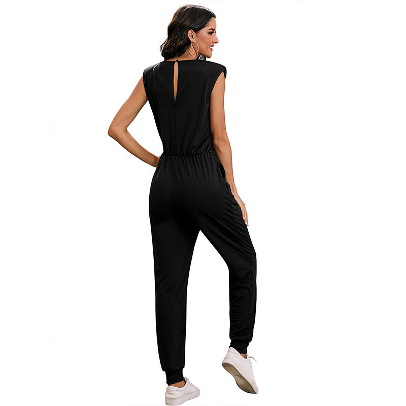 Sleeveless, backless, one-piece pants