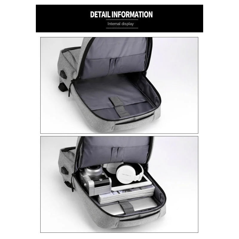 Business Laptop Backpack Large Capacity Multifunctional Usb Charging Waterproof Film Backbag Casual Shoulder Bag For Men
