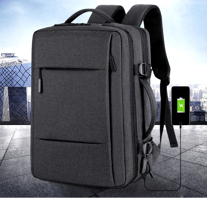 Men Large Capacity Backpack USB Charging Male Laptop Bagpack Waterproof Business Travel Back Pack Luggage Bag Mochila