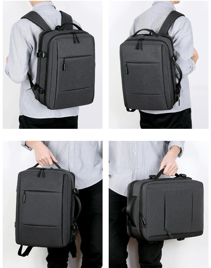 Men Large Capacity Backpack USB Charging Male Laptop Bagpack Waterproof Business Travel Back Pack Luggage Bag Mochila