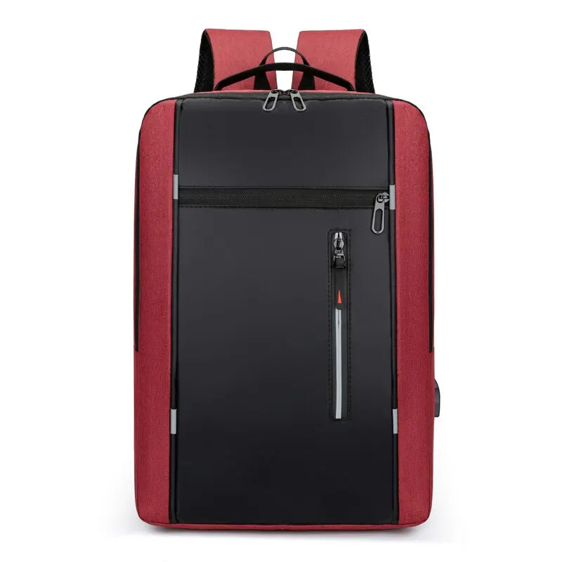 1 Pack 15.6 Inch Men's Business Computer Bag Multi-pocket High-capacity Usb Charging Work Commuting Backpack