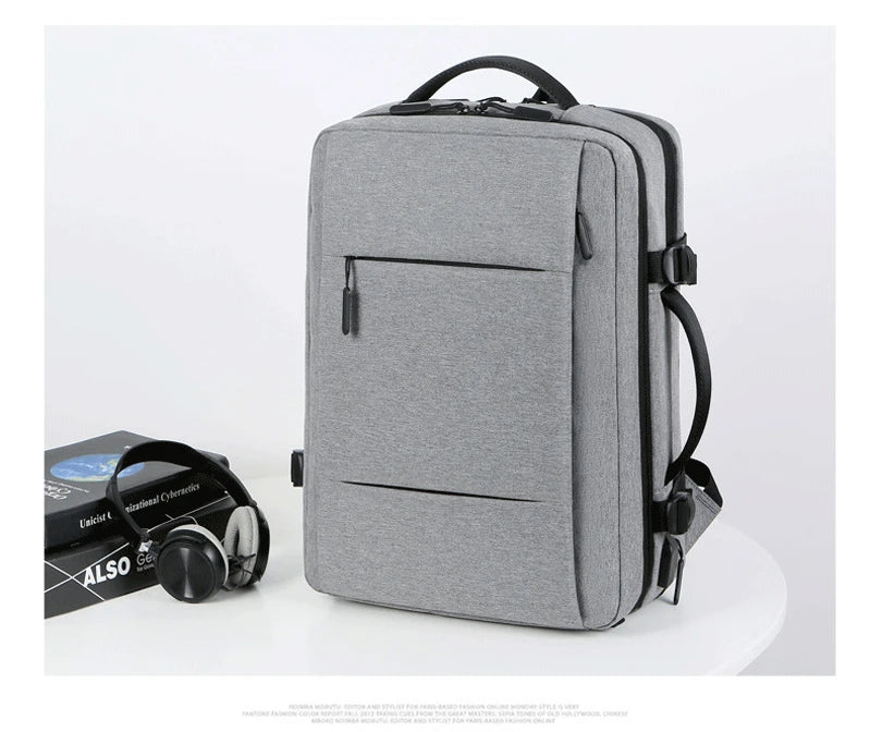 Men Large Capacity Backpack USB Charging Male Laptop Bagpack Waterproof Business Travel Back Pack Luggage Bag Mochila