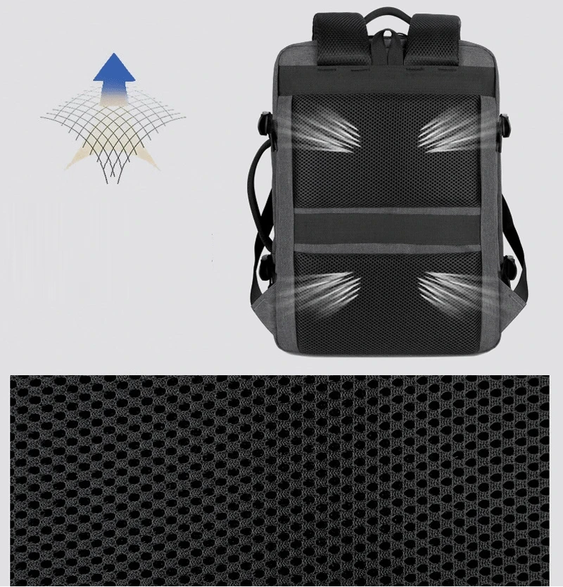 Men Large Capacity Backpack USB Charging Male Laptop Bagpack Waterproof Business Travel Back Pack Luggage Bag Mochila