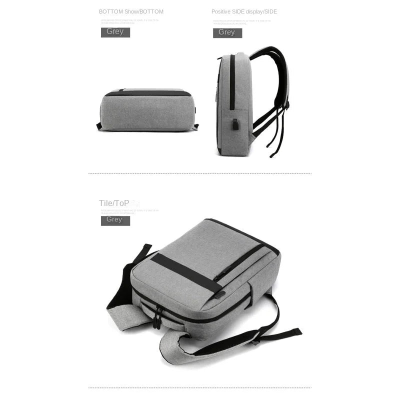 Business Laptop Backpack Large Capacity Multifunctional Usb Charging Waterproof Film Backbag Casual Shoulder Bag For Men