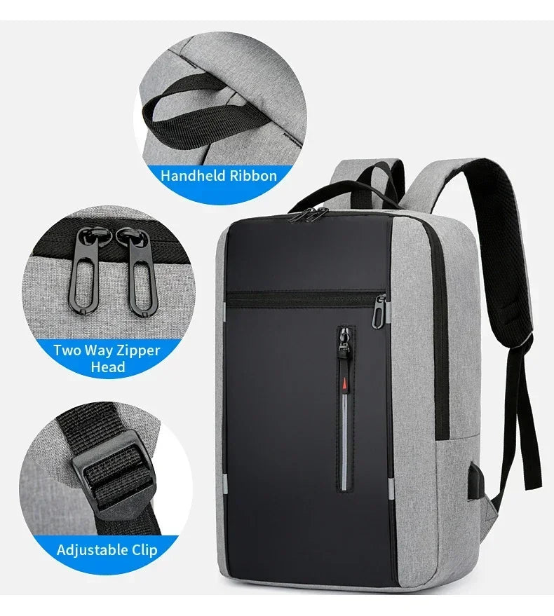 Waterproof Business Backpack Men USB School Backpacks 15.6 Inch Laptop Backpack Large Capacity Bagpacks for Men Back Pack Bags