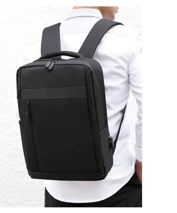 Business Laptop Backpack Large Capacity Multifunctional Usb Charging Waterproof Film Backbag Casual Shoulder Bag For Men