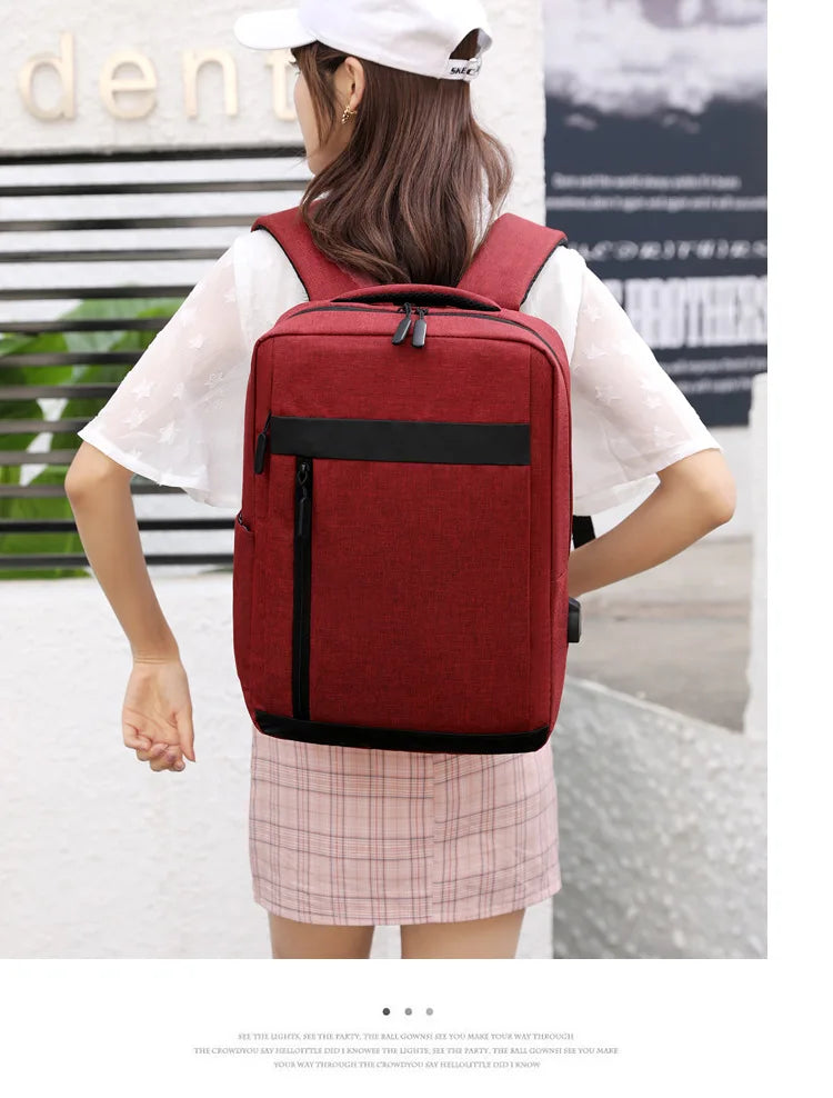 Business Laptop Backpack Large Capacity Multifunctional Usb Charging Waterproof Film Backbag Casual Shoulder Bag For Men