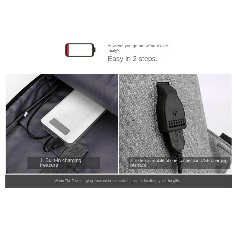 Business Laptop Backpack Large Capacity Multifunctional Usb Charging Waterproof Film Backbag Casual Shoulder Bag For Men