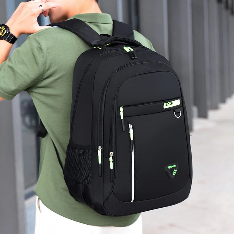 Minimalist Large Capacity Backpacks Men's Waterproof Oxford Commute School Backpack Business Casual Multiple Pockets Travel Bag