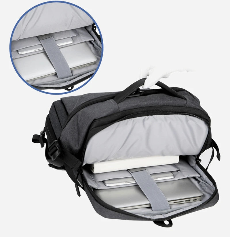 Men Large Capacity Backpack USB Charging Male Laptop Bagpack Waterproof Business Travel Back Pack Luggage Bag Mochila