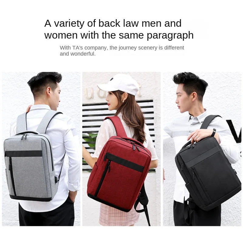 Business Laptop Backpack Large Capacity Multifunctional Usb Charging Waterproof Film Backbag Casual Shoulder Bag For Men