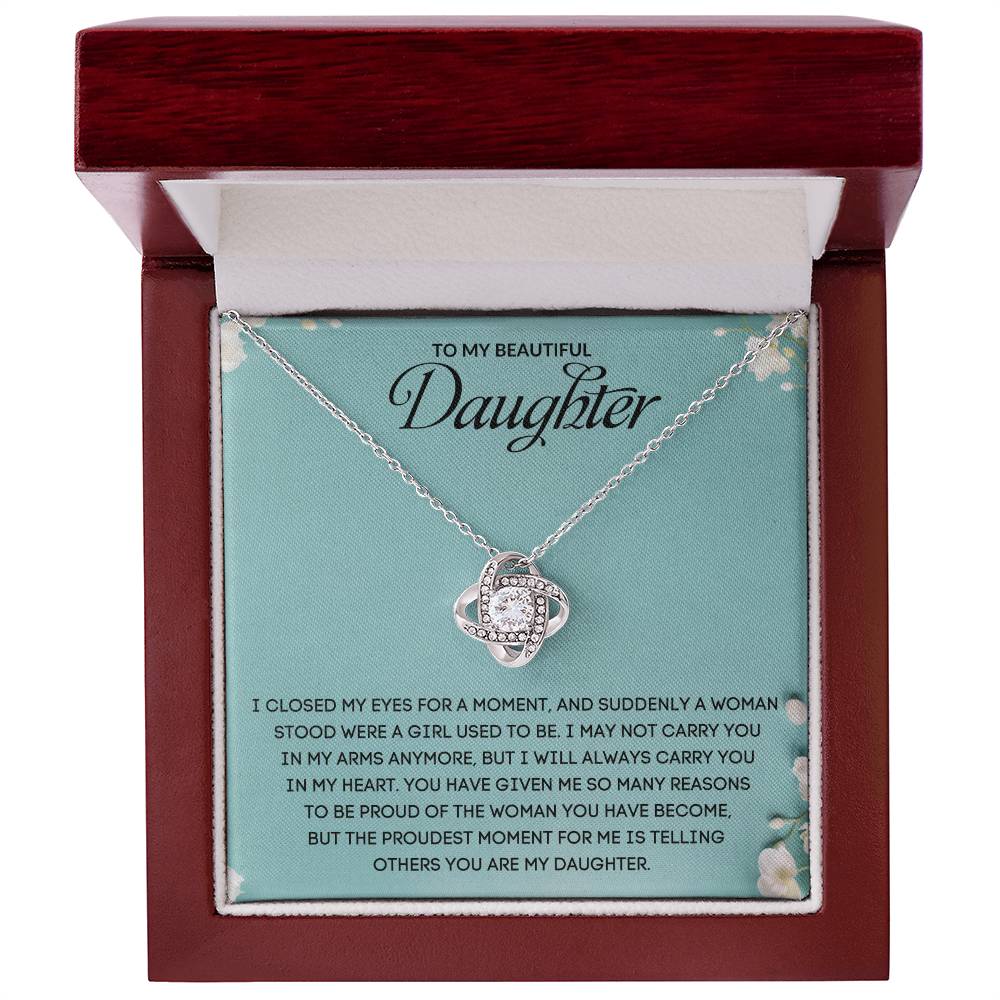 To My Beautiful Daughter | Love Knot Necklace