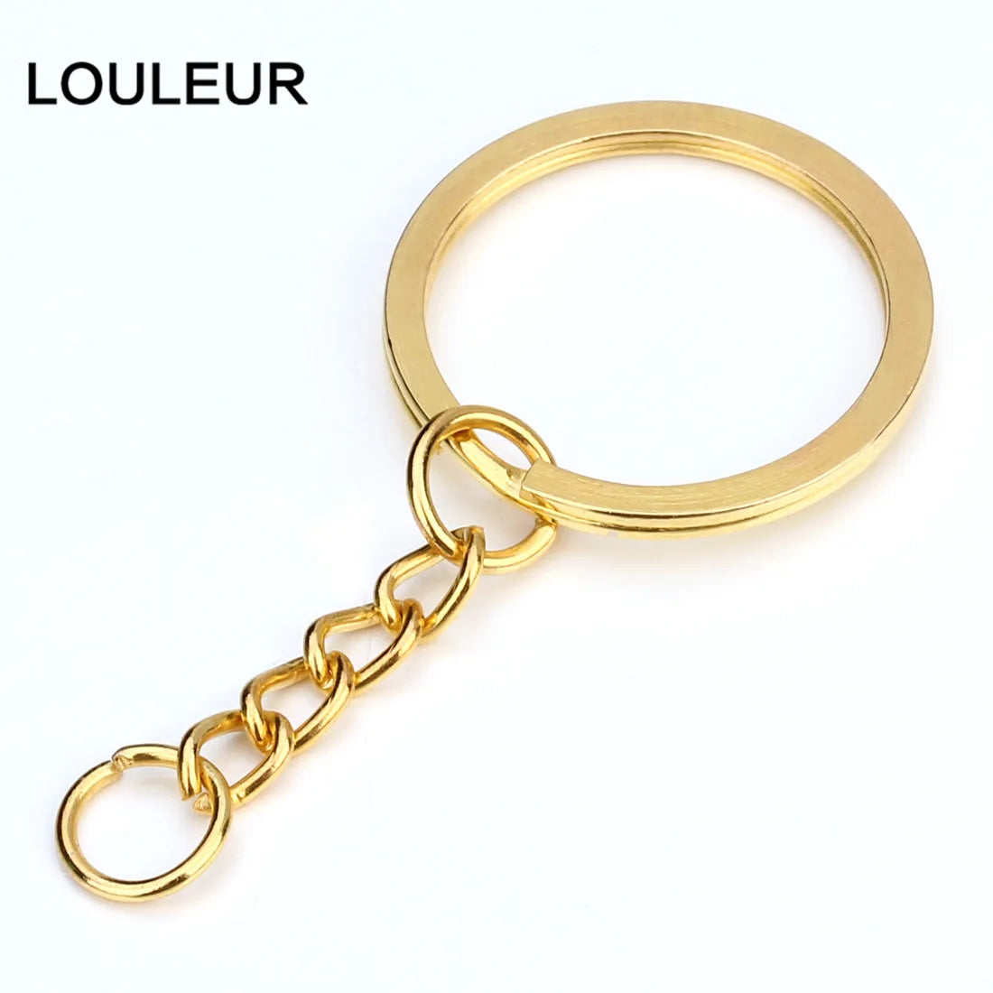 5-20pcs Gold Color Key Chain Key Ring Bronze Rhodium 28mm Long Round Split Keyrings Keychain For DIY Jewelry Making Wholesale
