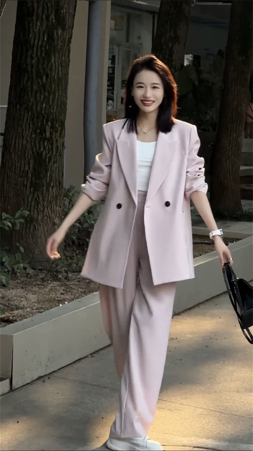 Women's Wide-leg Pants Casual Two-piece Suit