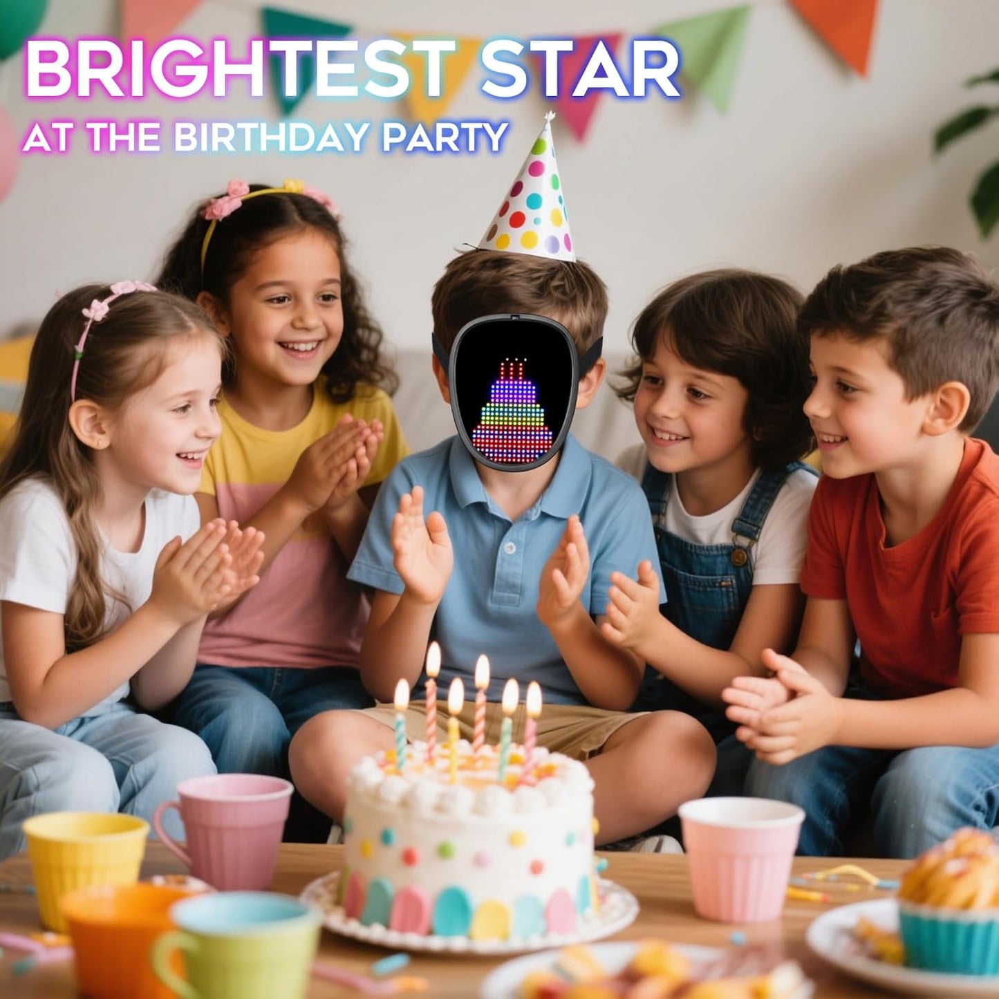 SnatchGlow!-Up Halloween Fun Mask (Kids/Teens/Young Adults)