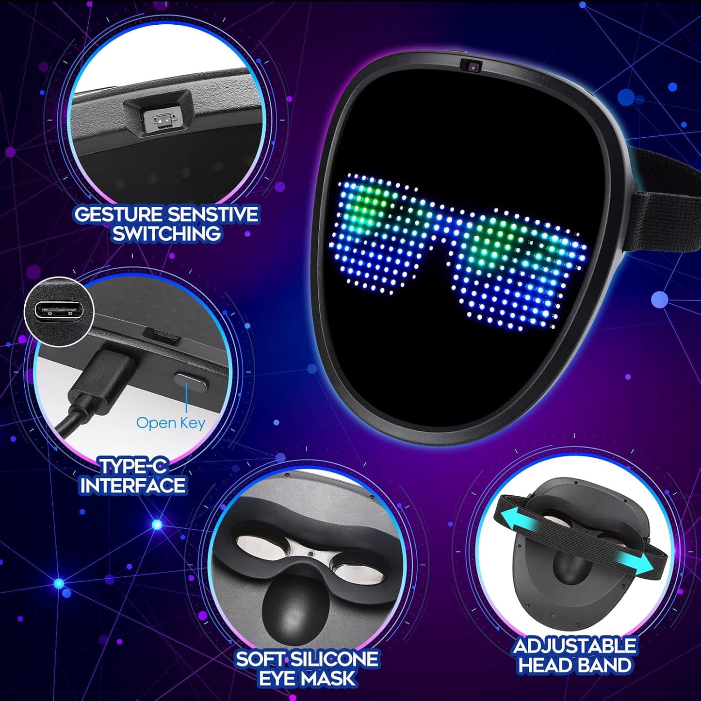 SnatchGlow!-Up Halloween Fun Mask (Kids/Teens/Young Adults)