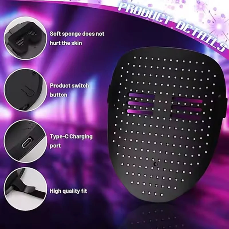 SnatchGlow! LED Party Mask