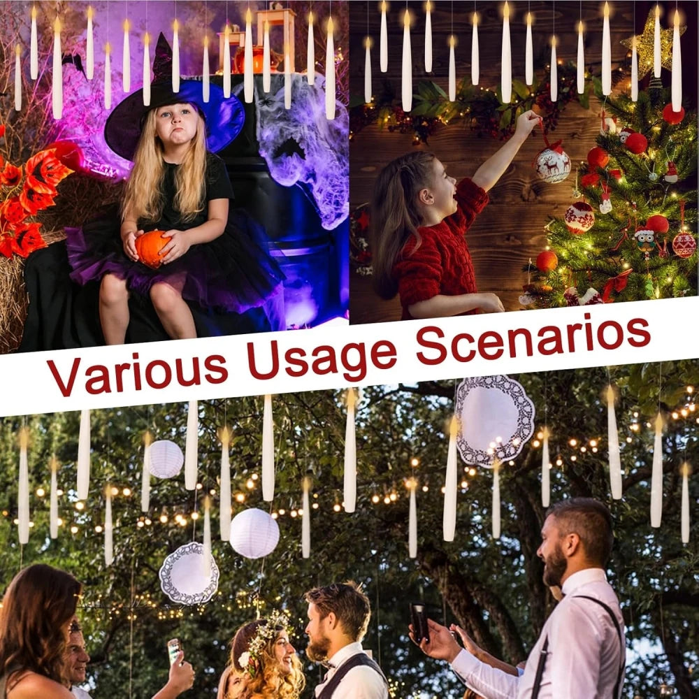 SnatchMagic! Floating LED Candles Set (with Wand)