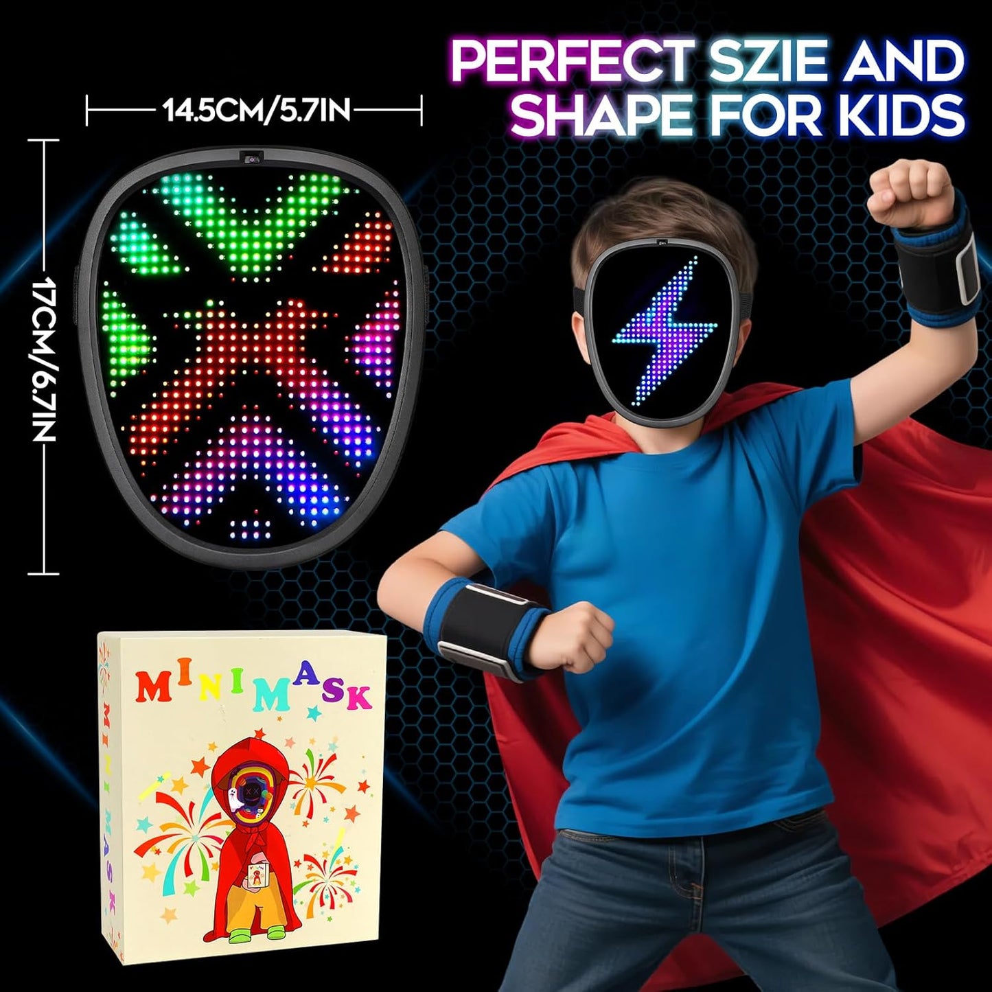 SnatchGlow!-Up Halloween Fun Mask (Kids/Teens/Young Adults)