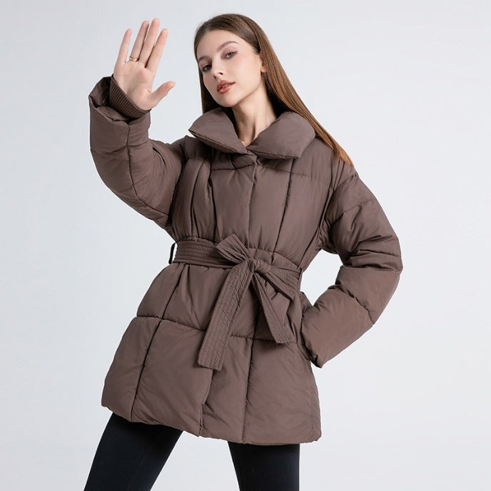 Plus Size Women's Mid-length Down Cotton-padded Jacket Thickened