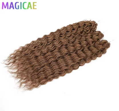 Magicae 3Pcs 300Grams 24Inches Ariel Deep Water Wave Hair (Braid or Twist)