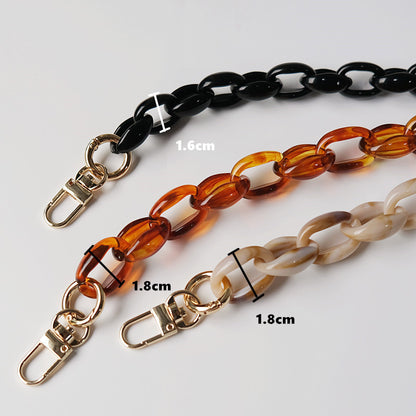 Resin acrylic shoulder bag chain