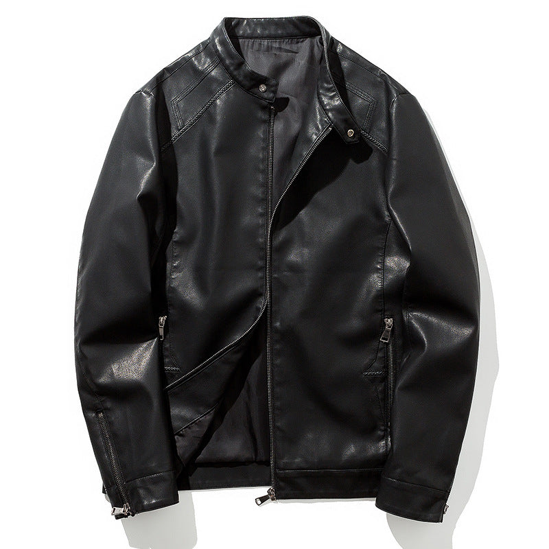 Men's youth casual leather clothing