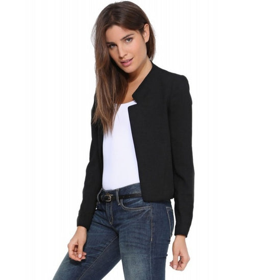 Spring Autumn New Fashion Women's Short Blazer Coat Candy Color Casual Suit Blazer and Jacket Solid Slim Female Blazers