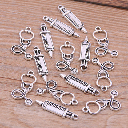 Alloy Jewelry Accessories, Syringes, Stethoscope Pendants, Pendants