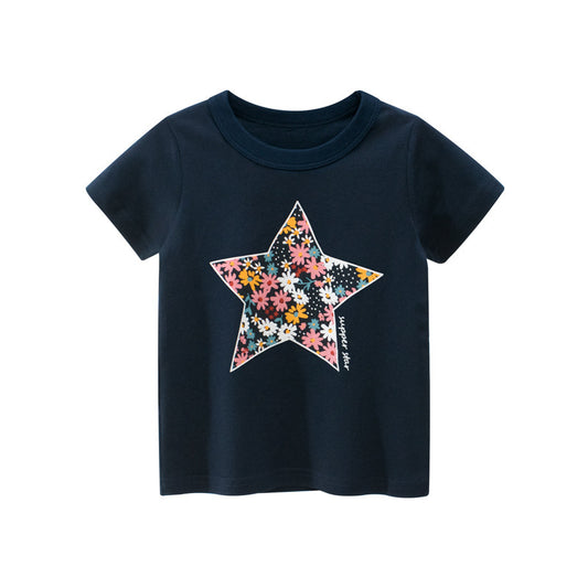 Summer Girls Short Sleeve t-Shirt Children's Clothing