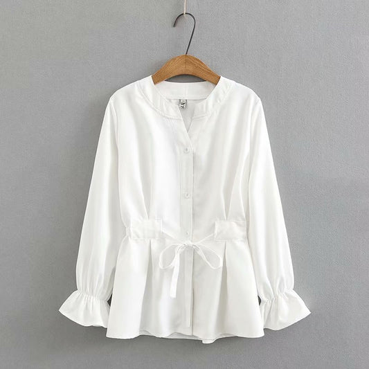 Plus Size Womens Fat mm160 kg Spring Ladies Korean Loose Waist Long-Sleeved Bottoming Shirt Shirt Shirt