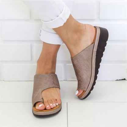 Womens Sandals New Female Shoes Comfy Platform Flat Sole Orthopedic Bunion Corrector Plus Size 35-43 Casual Shoes Woman