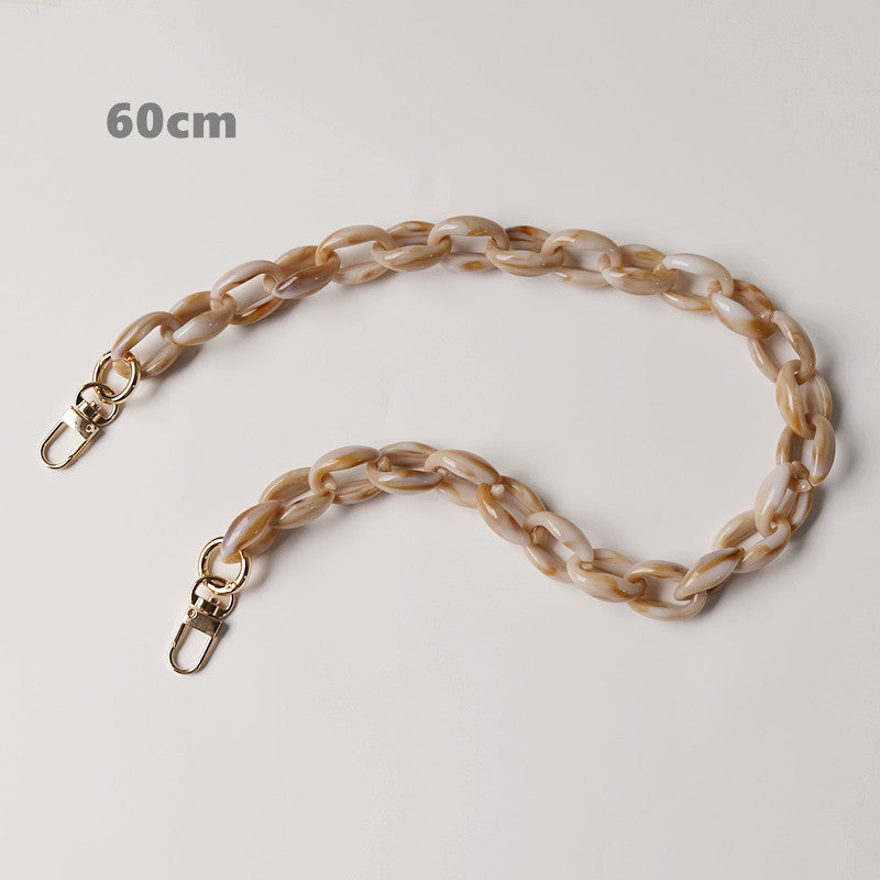 Resin acrylic shoulder bag chain