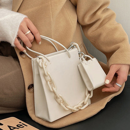 Fashion Single Shoulder Cross-body Acrylic Chain Underarm Bag Female