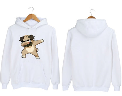 Men's sweater spring and autumn cartoon SWAG DOG personality creative jacket youth plus velvet hooded men's clothing