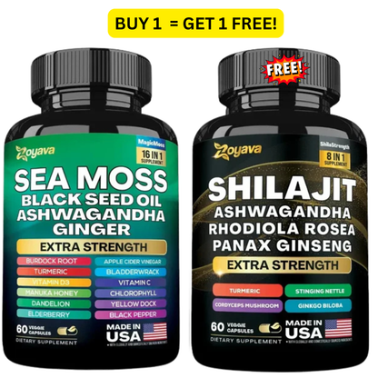 Nature's Vitality Boost Kit Bundle Sea Moss + Shilajit!
