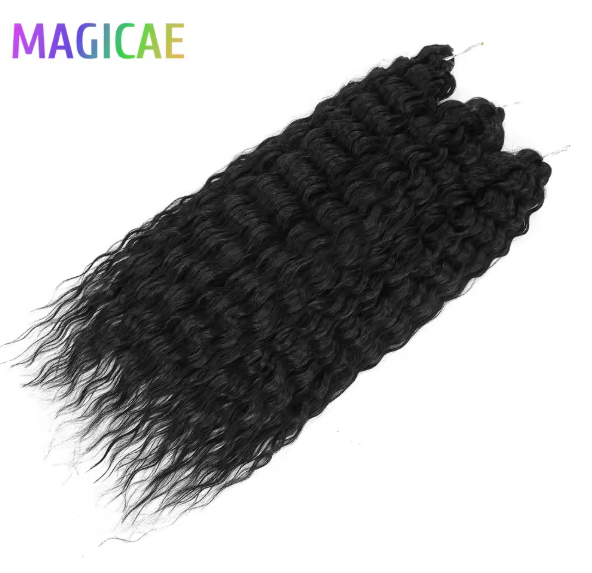 Magicae 3Pcs 300Grams 24Inches Ariel Deep Water Wave Hair (Braid or Twist)