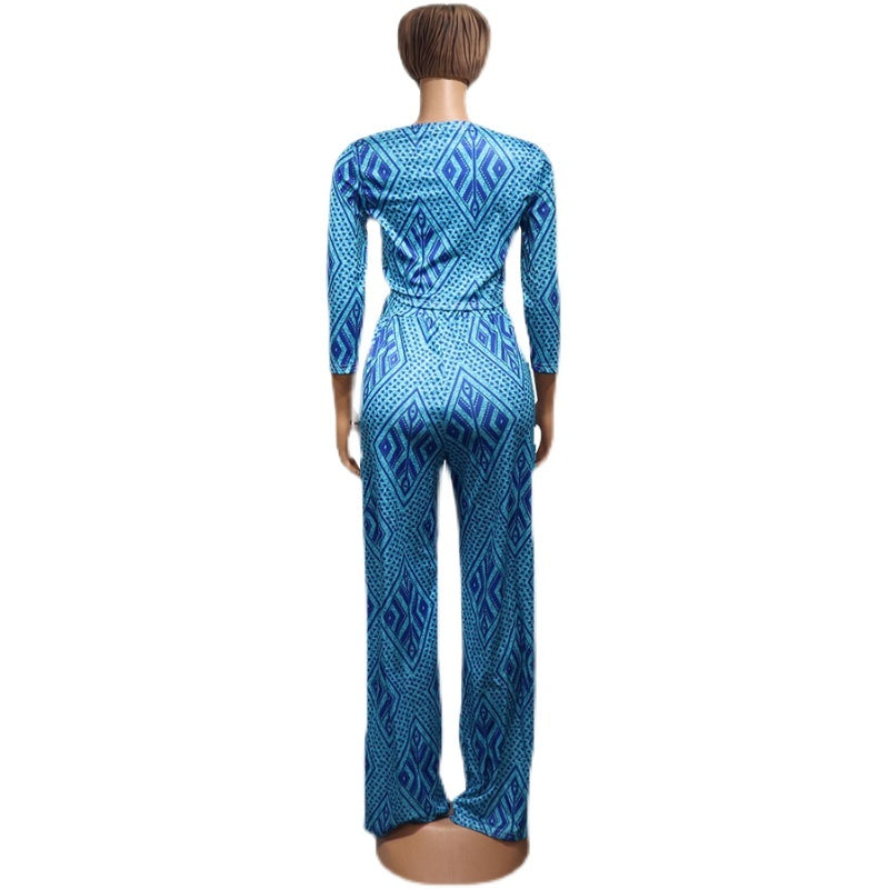 African Women Fashion Tops And Pants Set