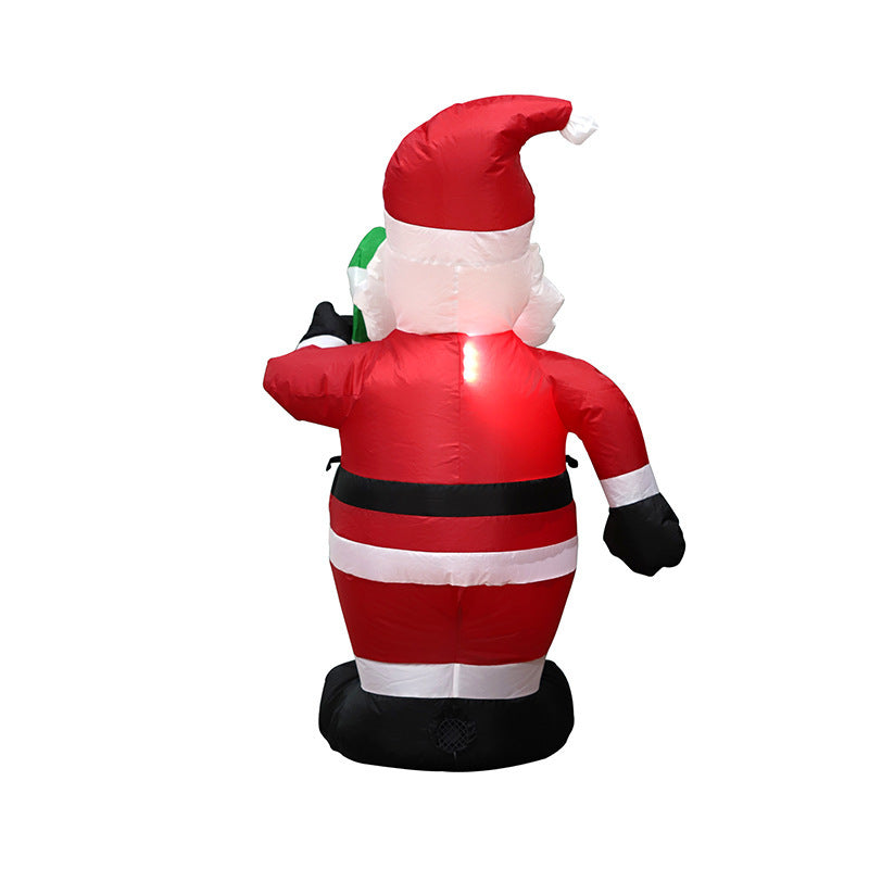 Inflatable small cane santa decoration